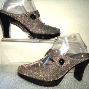 Co Cos Made in Corea 84D 250mm Women's Heel Glitter Selver Sandals Size-8/38